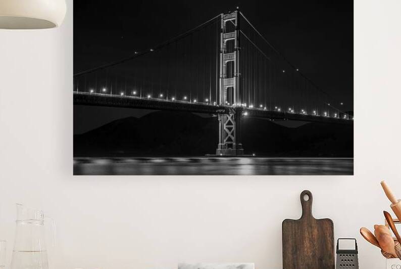 golden gate bridge night  horizontal 2894 Morrow by Black And White