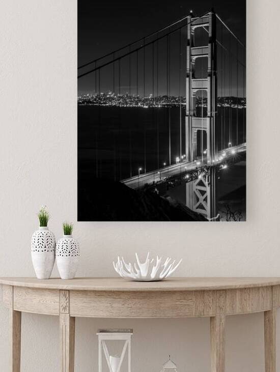 golden gate bridge night battery spencer  vertica by Black And White