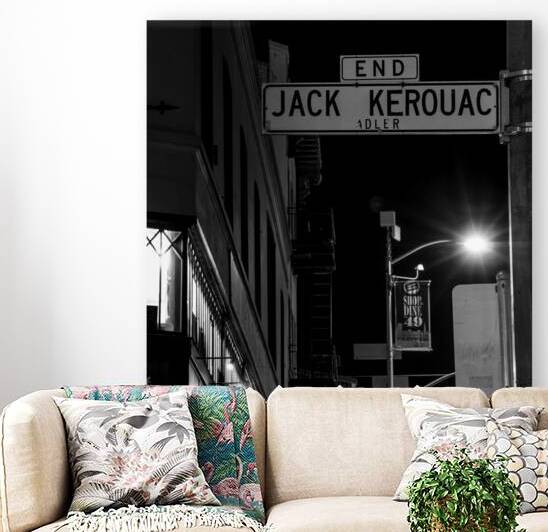 jack kerouac boulevard street sign  square 2961 K by Black And White