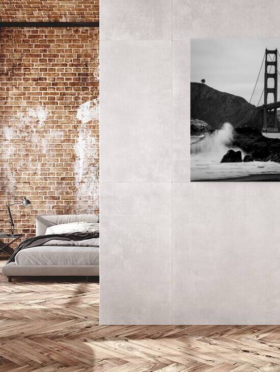 lone tree overlooks golden gate bridge  vertical by Black And White