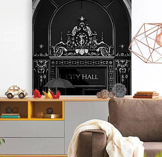 san francisco city hall  square 2861 Umbrella 13k by Black And White