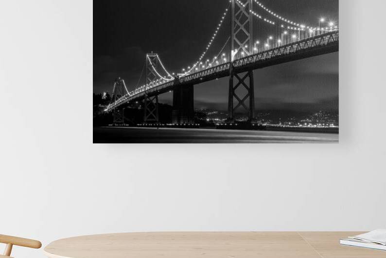 san francisco bay bridge at night  horizontal 284 by Black And White