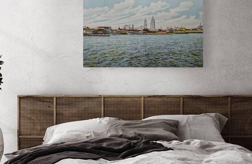 Vintage postcard with view on Coney Island by Patricia Hofmeester PHotography