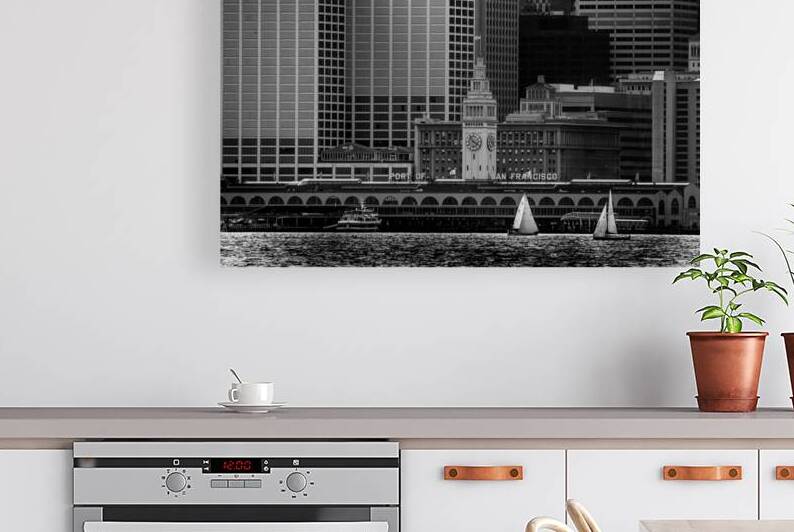 san francisco ferry building  horizontal 2849 Sai by Black And White