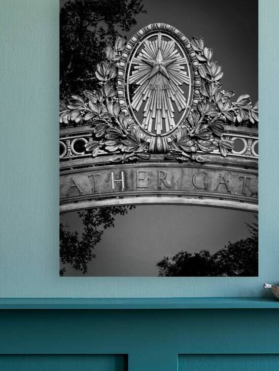 sather gate uc berkeley campus oakland  vertical by Black And White