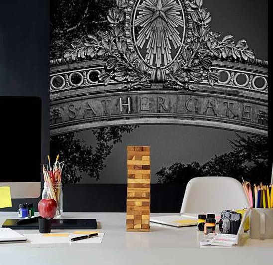 sather gate uc berkeley campus oakland  square 28 by Black And White