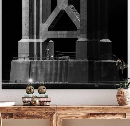 support base golden gate bridge spire  square 294 by Black And White