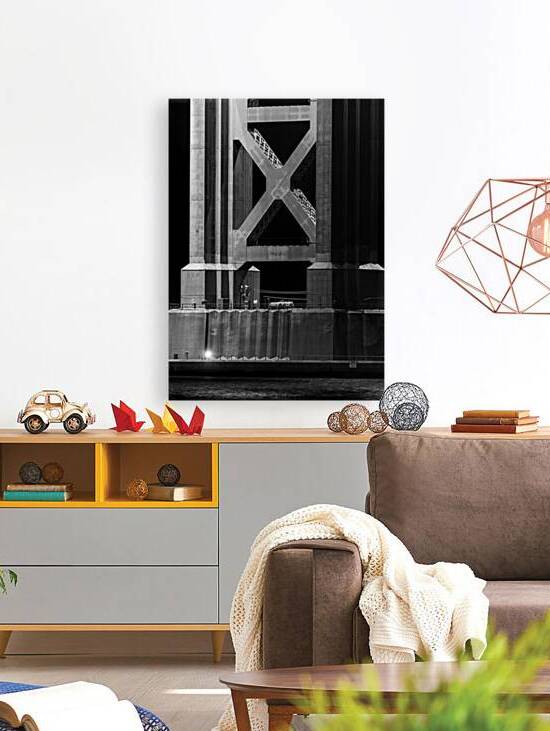 support base golden gate bridge spire  vertical 2 by Black And White