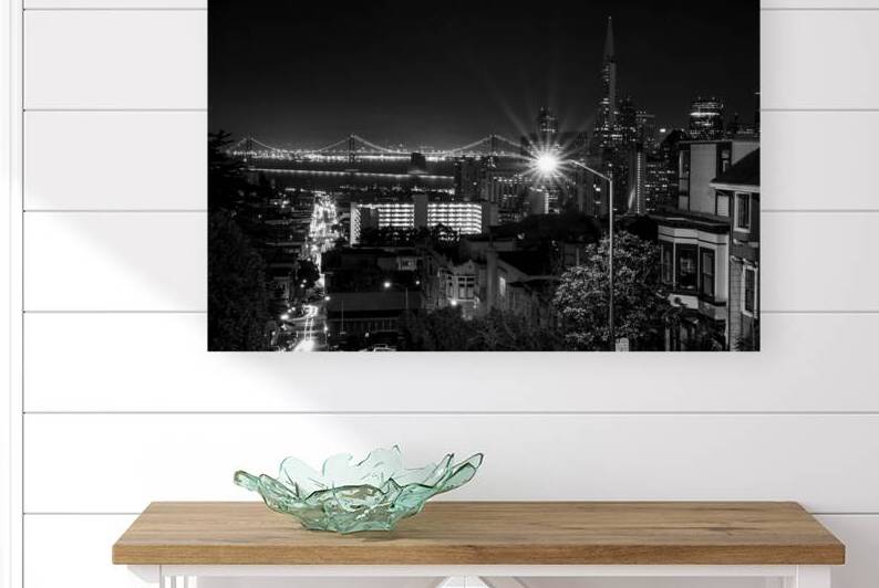 street lamp san francisco 3am  horizontal 2962 La by Black And White