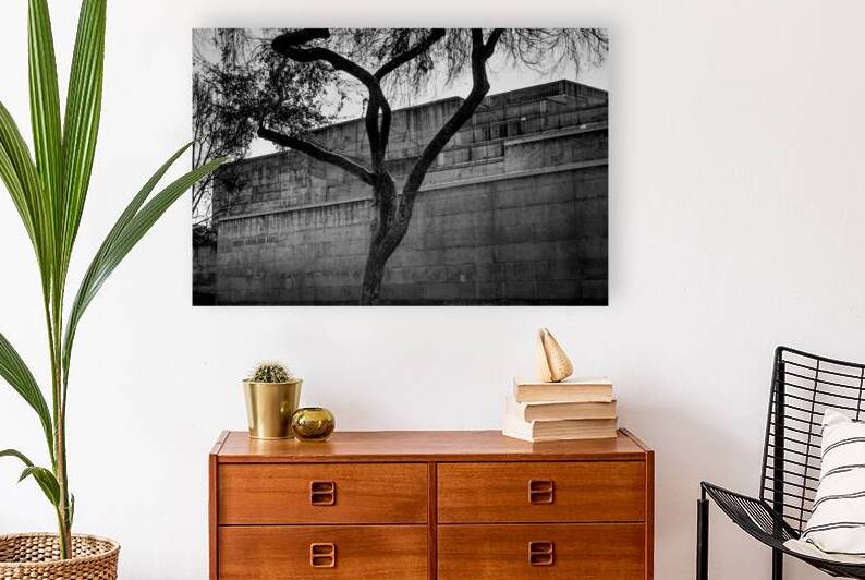 woo hon fai hall uc berkeley campus  horizontal 3 by Black And White