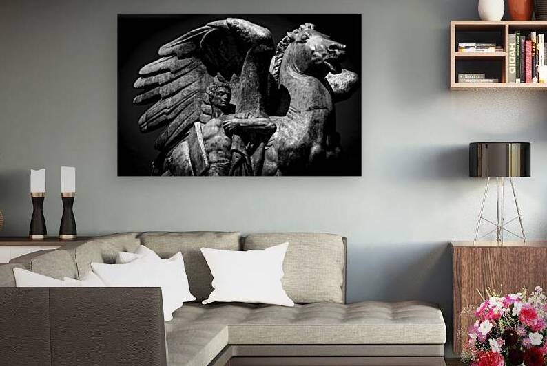 arlington bridge aspiration statue  horizontal 23 by Black And White