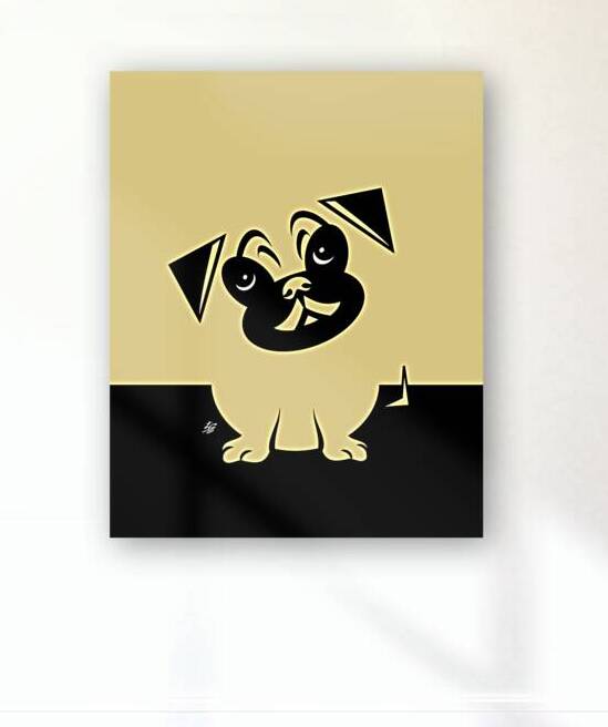 Stylized Pug Art by Liz Cereby
