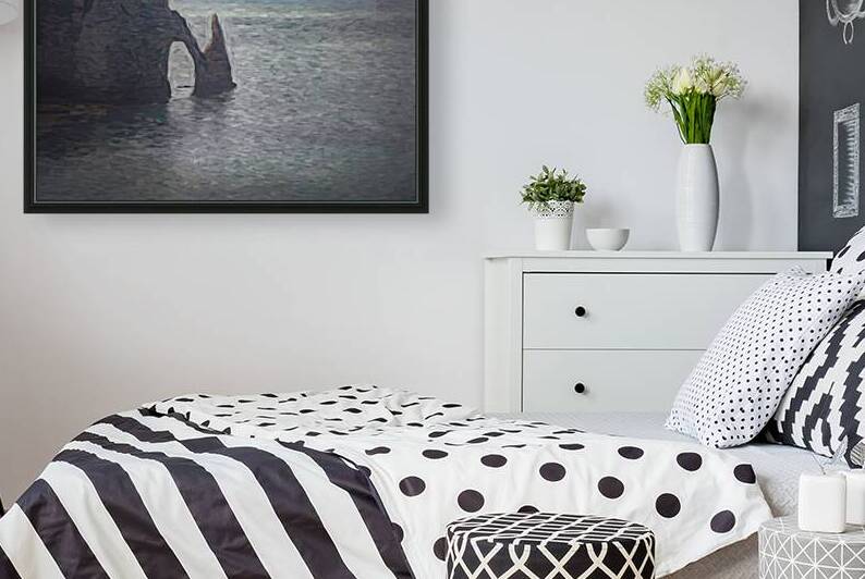 Etretat Arch at Sunset Impressionist Style by Norma Brandsberg Photography