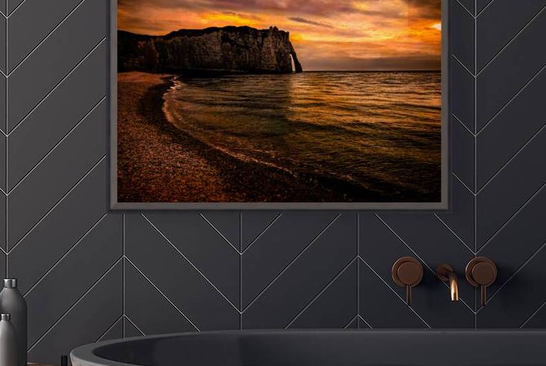 Normandy France Etretat Cliff Sunset by Norma Brandsberg Photography