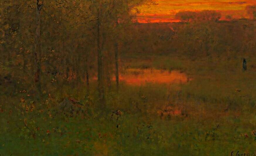 george inness sunset circa 1887 by Row One Brand
