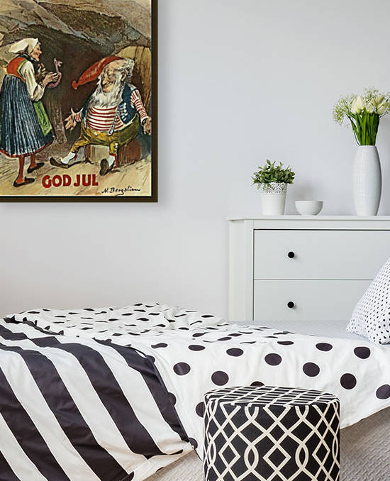 A dwarf and his wife by Nils Nilsen Bergslien