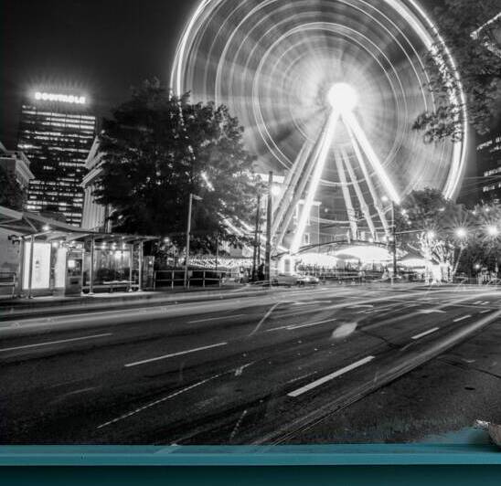 skyview atlanta ferris wheel  square 3128 Skyview by Black And White