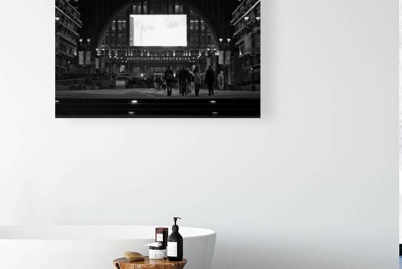 american airlines center at night  horizontal 786 by Black And White