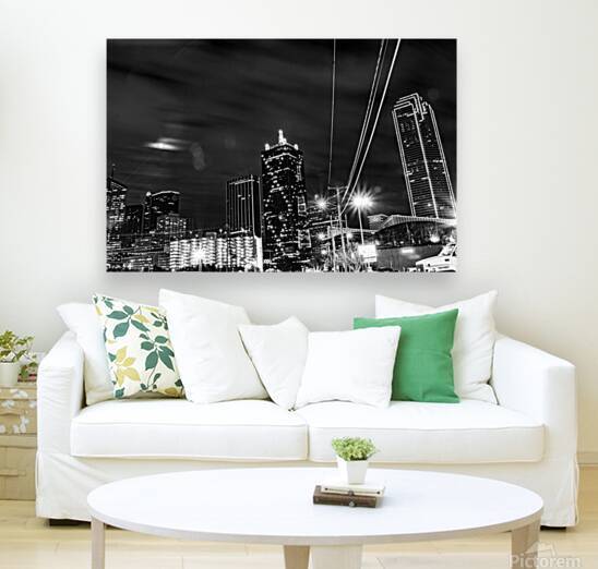 downtown dallas at night  horizontal 3315 Waterbo by Black And White