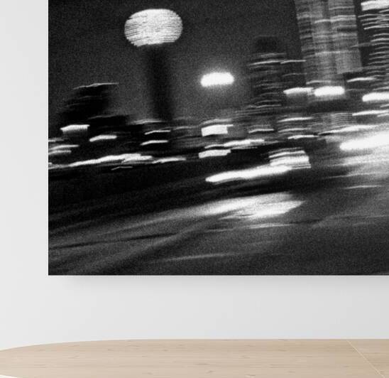 blurry downtown dallas houston viaduct  square 21 by Black And White