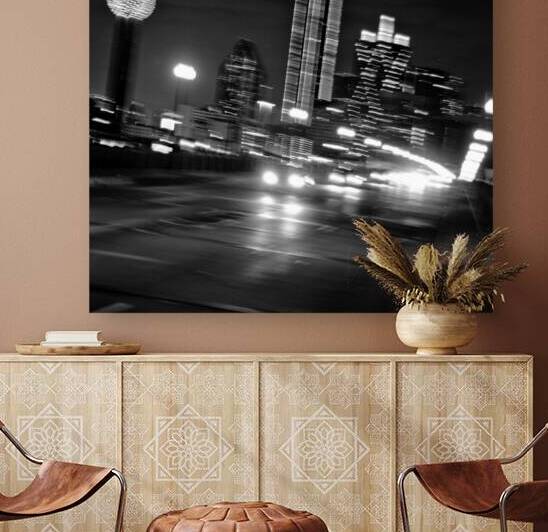 downtown dallas houston viaduct  square 767 BigD by Black And White