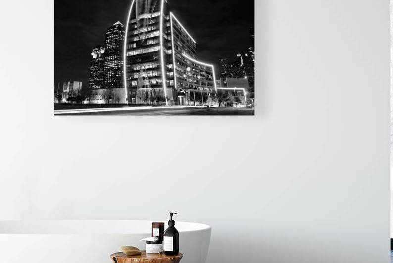 hunt building at night  horizontal 777 Hunt 13k.j by Black And White