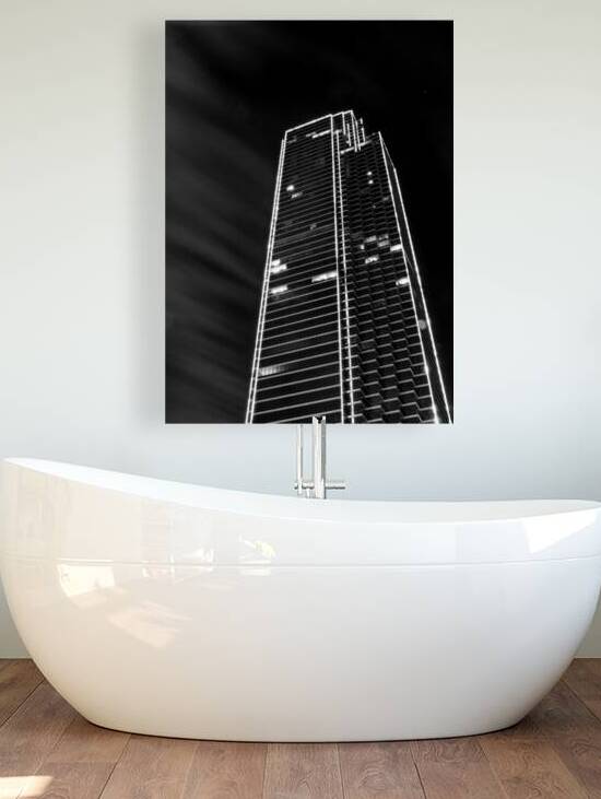 green outline building  vertical 766 Argon 13k.jp by Black And White