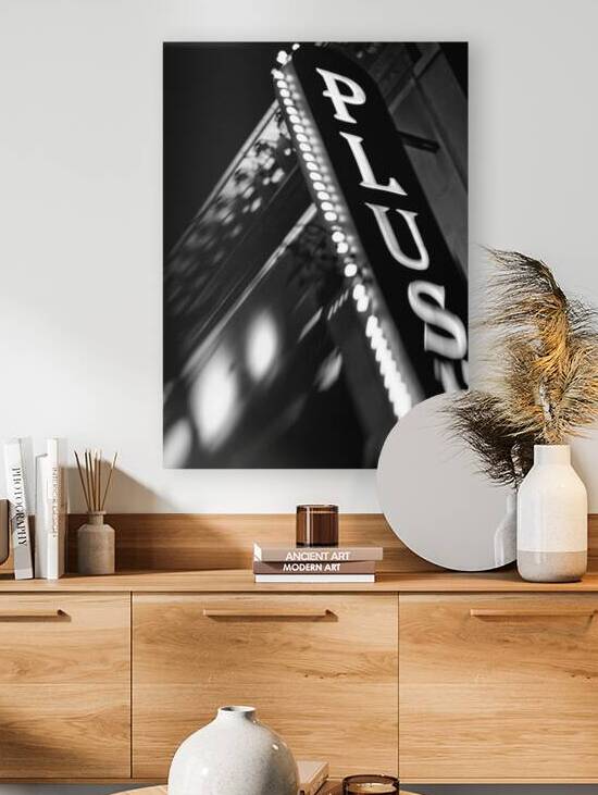 plush night club sign  vertical 788 Plush 13k by Black And White