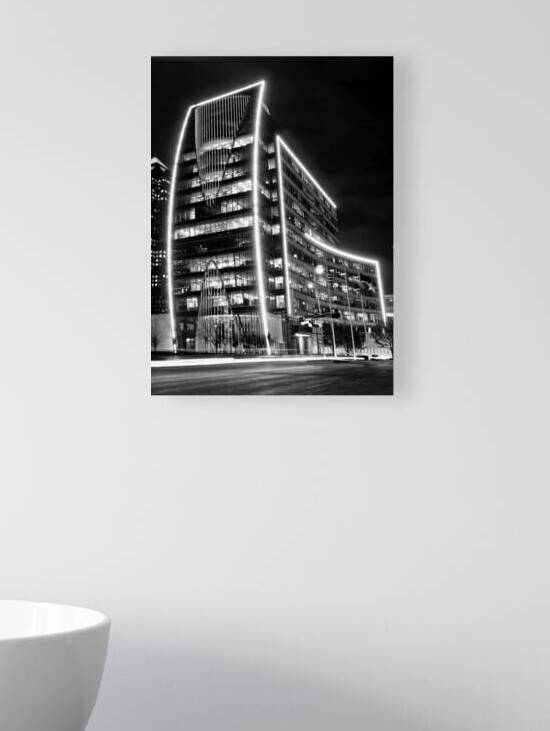 hunt building at night  vertical 777 Hunt 13k by Black And White