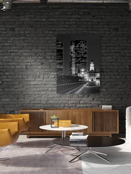 fort worth texas skyline at night  vertical 825 W by Black And White