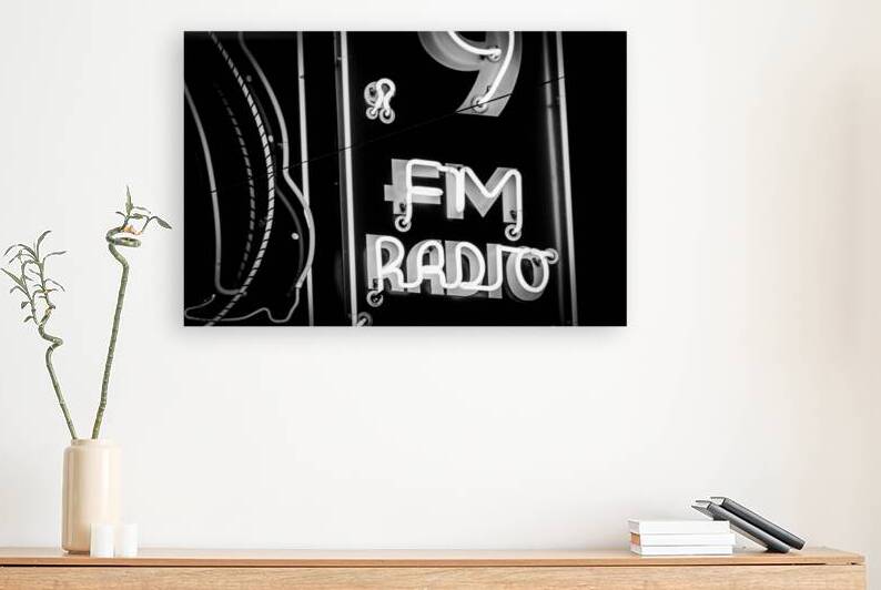 92.9 fm radio sign  horizontal 813 Radio 13k by Black And White