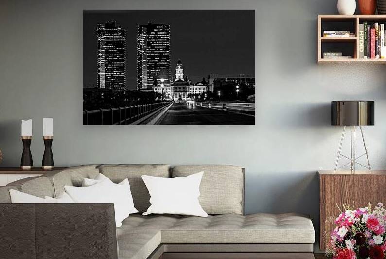 fort worth texas skyline at night  horizontal 825 by Black And White