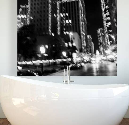 blurry shot of downtown fort worth  square 823 Th by Black And White