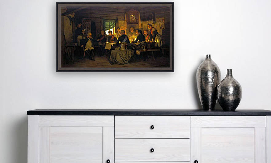 Generals in a conference by Alexei Danilovich Kivshenko