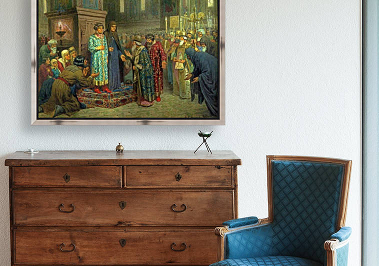 Battle of Poltava by Alexei Danilovich Kivshenko