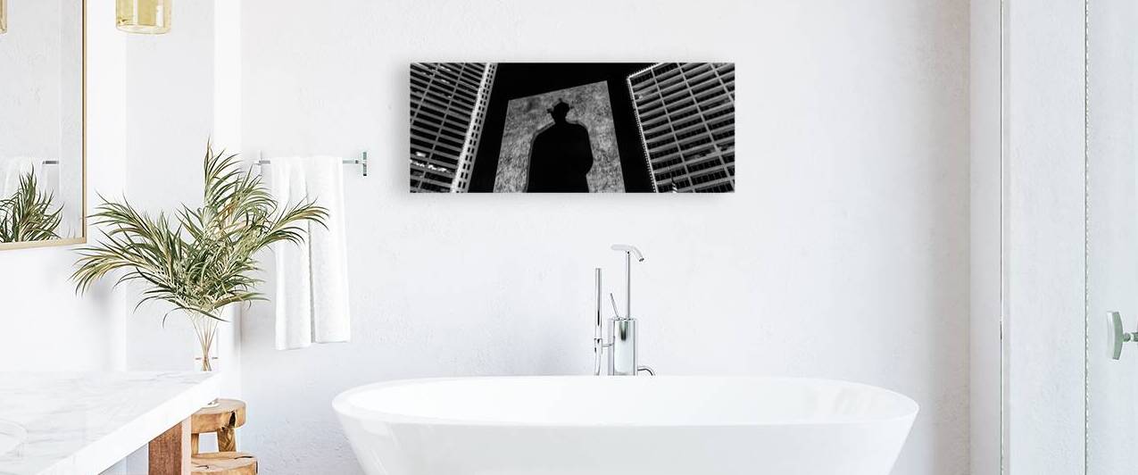 man with briefcase  panoramic 800 Briefcase 13k.j by Black And White