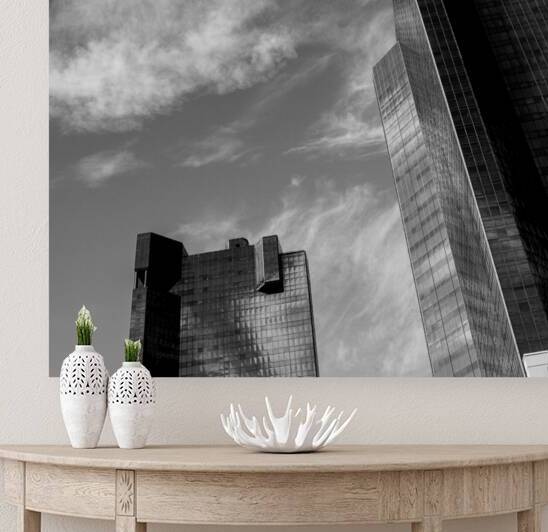 wells fargo buildings downtown fort worth  square by Black And White