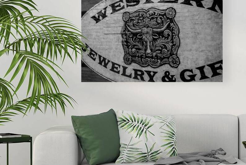 western jewelry mural  horizontal 2131 Western 13 by Black And White