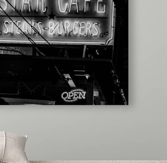 star cafe at night  square 2127 Cafe 13k by Black And White