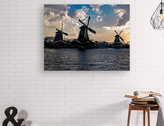 Three Windmills at Sunset by Norma Brandsberg Photography