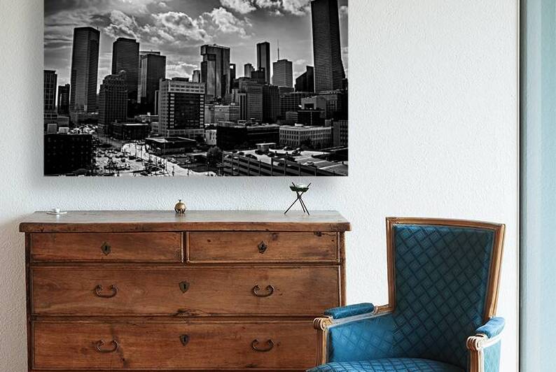 downtown houston cityscape  horizontal 3280 Publi by Black And White