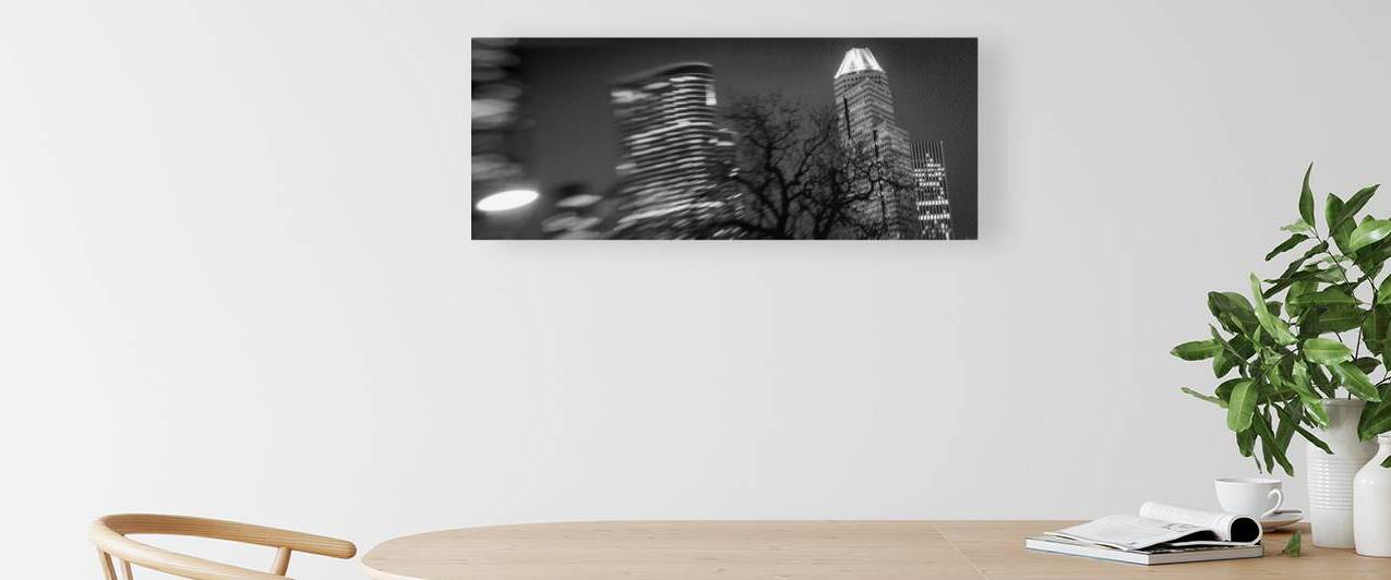 continental airlines building  panoramic 923 Cont by Black And White