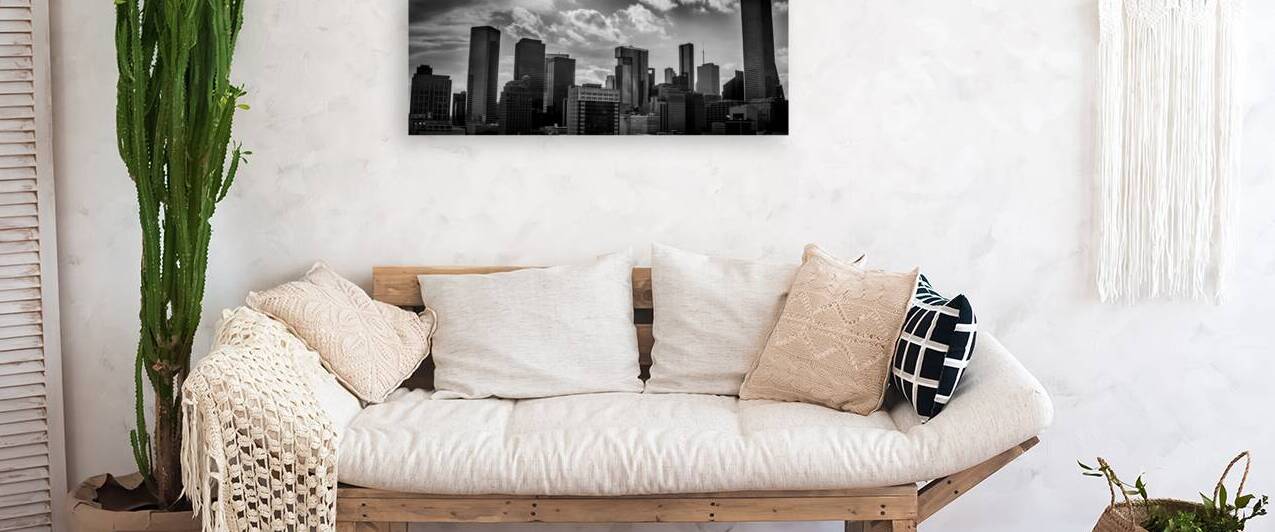 downtown houston cityscape  panoramic 3280 Public by Black And White