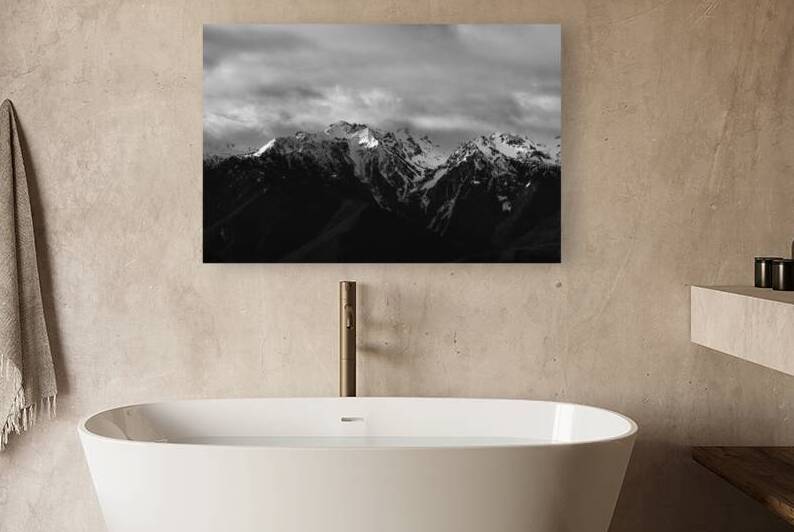 Looking towards Mount Carrie BW by Brad Millett Photography