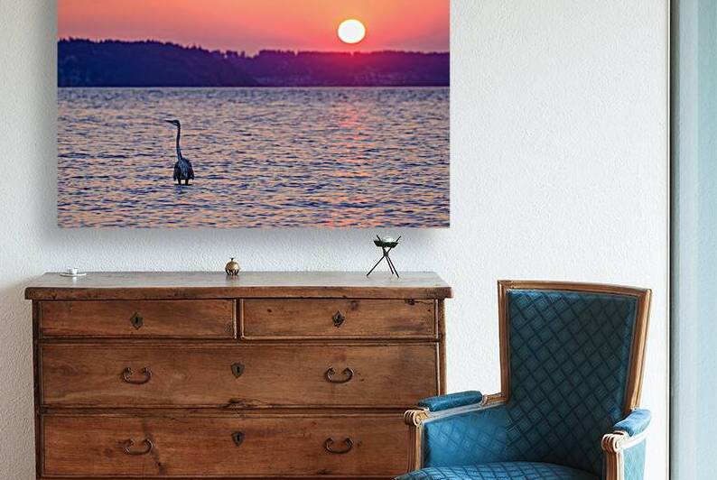 Blue Heron Sunrise 2 by Brad Millett Photography