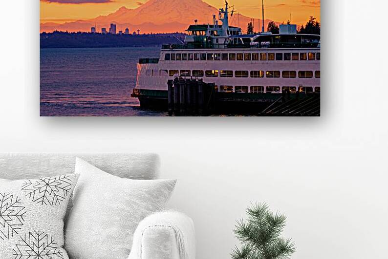 Kingston Ferry Seattle Mt Rainier by Brad Millett Photography