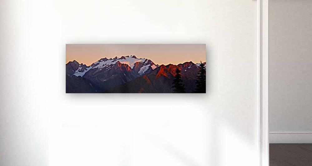 Last Light on Mt Olympus Pano by Brad Millett Photography