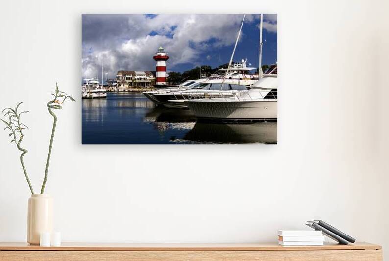 Sea Pines Lighthouse and Yachts by Norma Brandsberg Photography