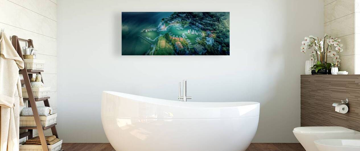 Harbour Town Aerial Panorama by Norma Brandsberg Photography