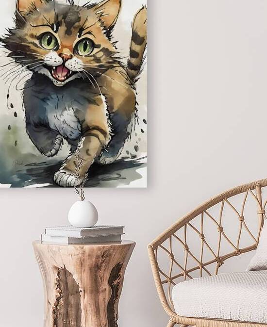 Happy Cat by Pabodie Art